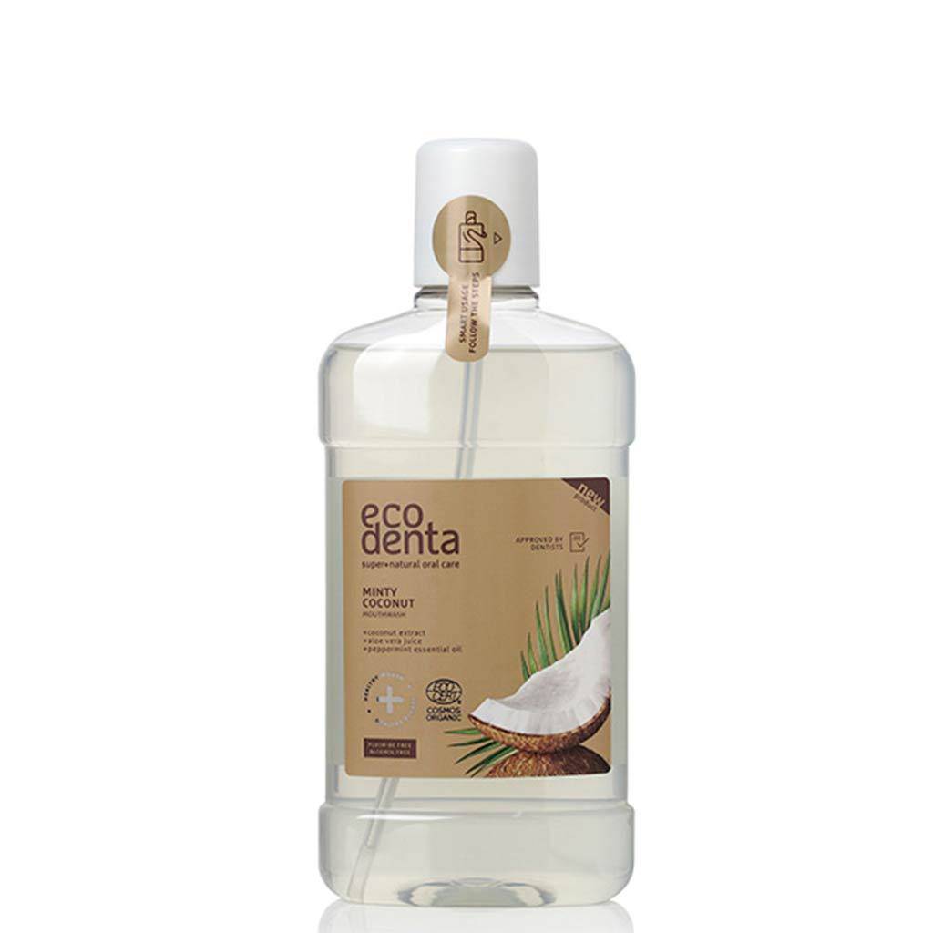Ecodenta Minty Coconut Mouthwash - Raikastava suuvesi 500 ml - Sinunapteekki.fi