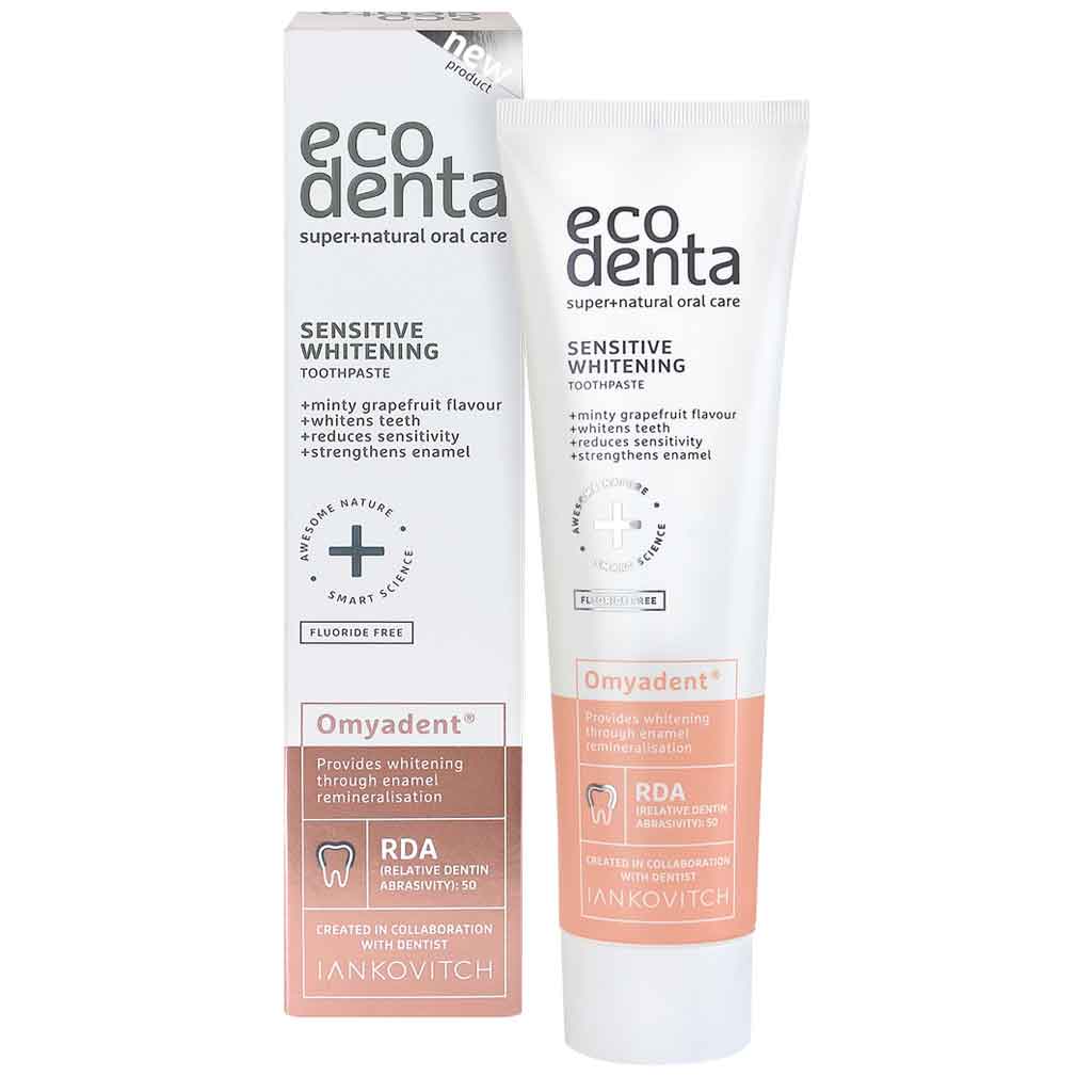 Ecodenta Sensitive Whitening Omyadent - Valkaiseva hammastahna herkille hampaille 100 ml