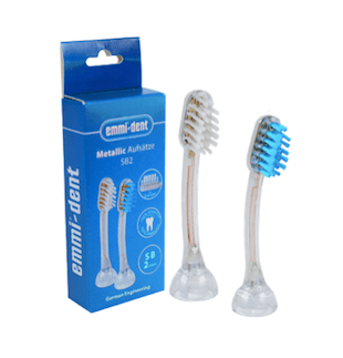 emmi®-dent E2 Ultraäänivaihtopäät Metallic ultraäänihammasharjaan aikuisille 2 kpl - Sinunapteekki.fi