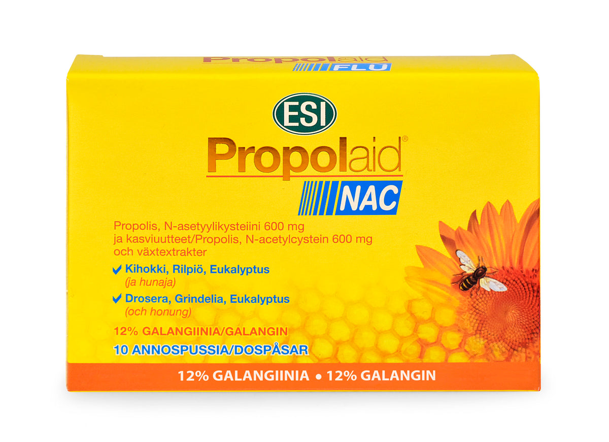 ESI Propolaid Nac N-asetyylikysteiinipitoinen juomajauhe 10 x 5 g