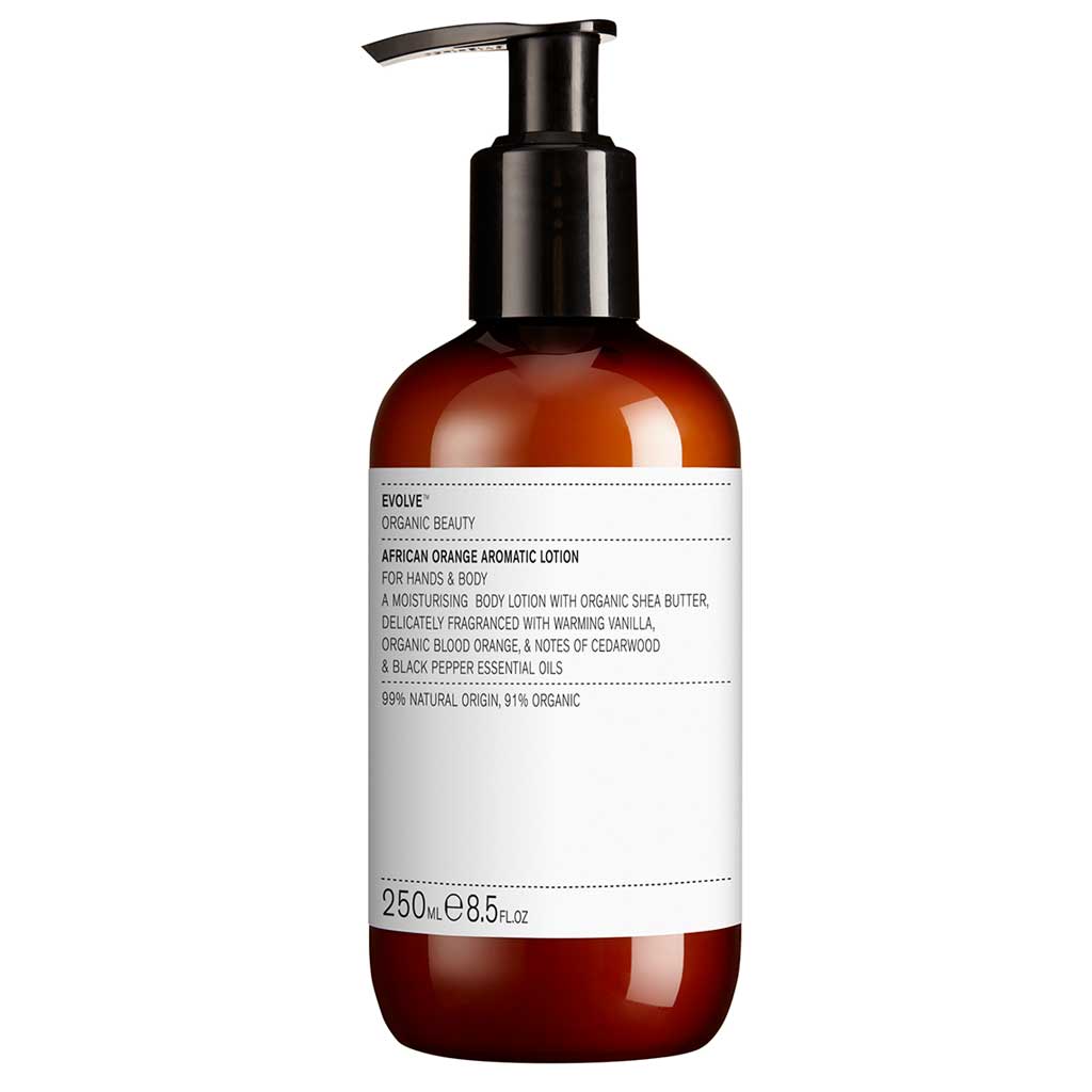 Evolve Organic Beauty African Orange Aromatic Lotion - Vartalovoide 250 ml - Sinunapteekki.fi