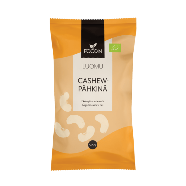 Foodin Cashewpähkinä Luomu 500 g - Sinunapteekki.fi