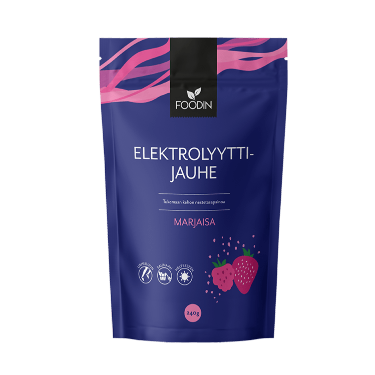 Foodin Elektrolyyttijauhe Marjaisa 240 g - Sinunapteekki.fi