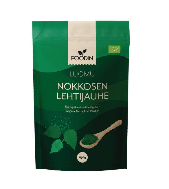 Foodin Luomu Nokkosen lehtijauhe 150 g