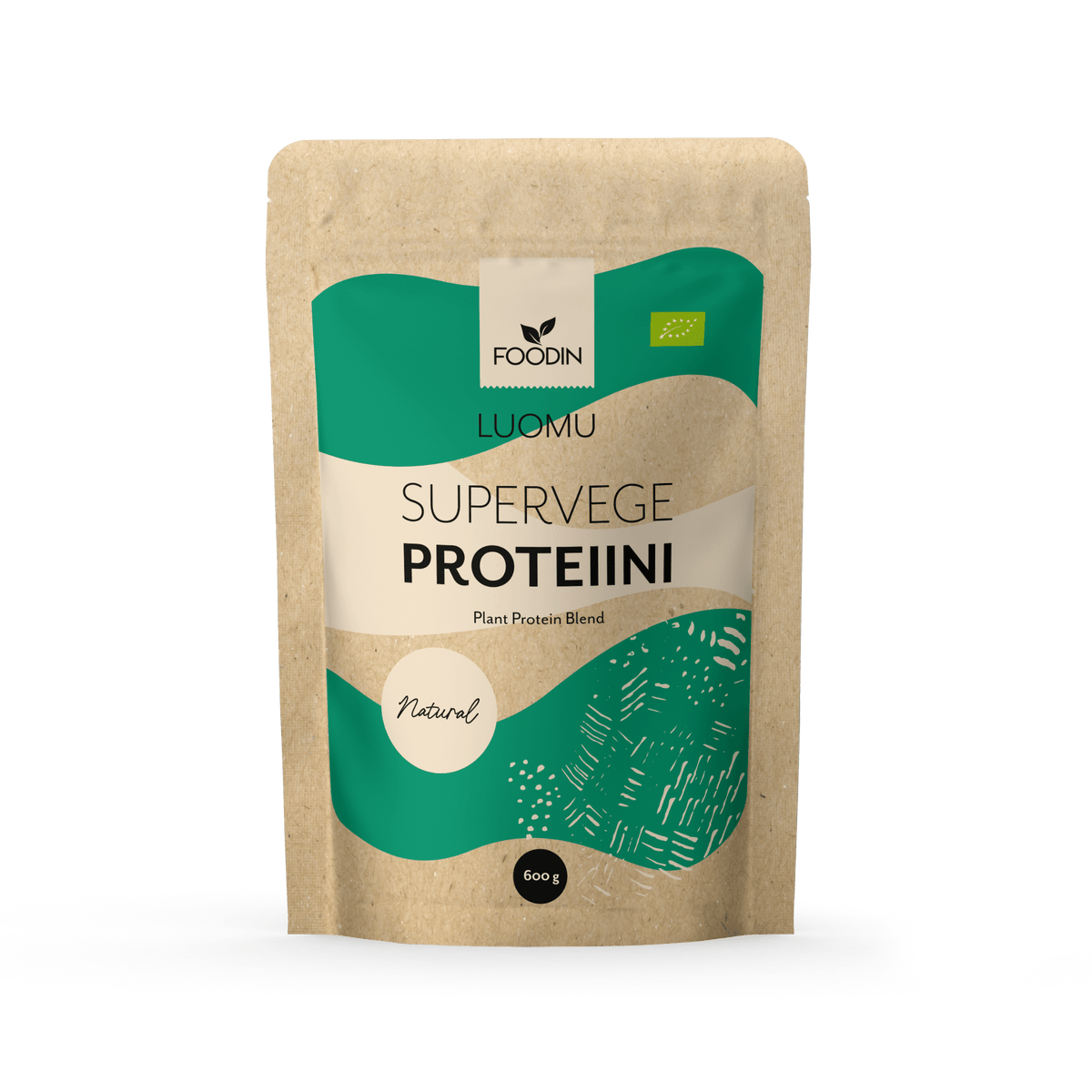 Foodin Luomu Supervege Proteiini Natural 600 g - Sinunapteekki.fi