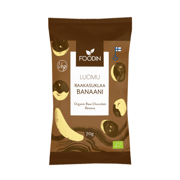 Foodin Raakasuklaa Banaani Luomu 70 g - Sinunapteekki.fi