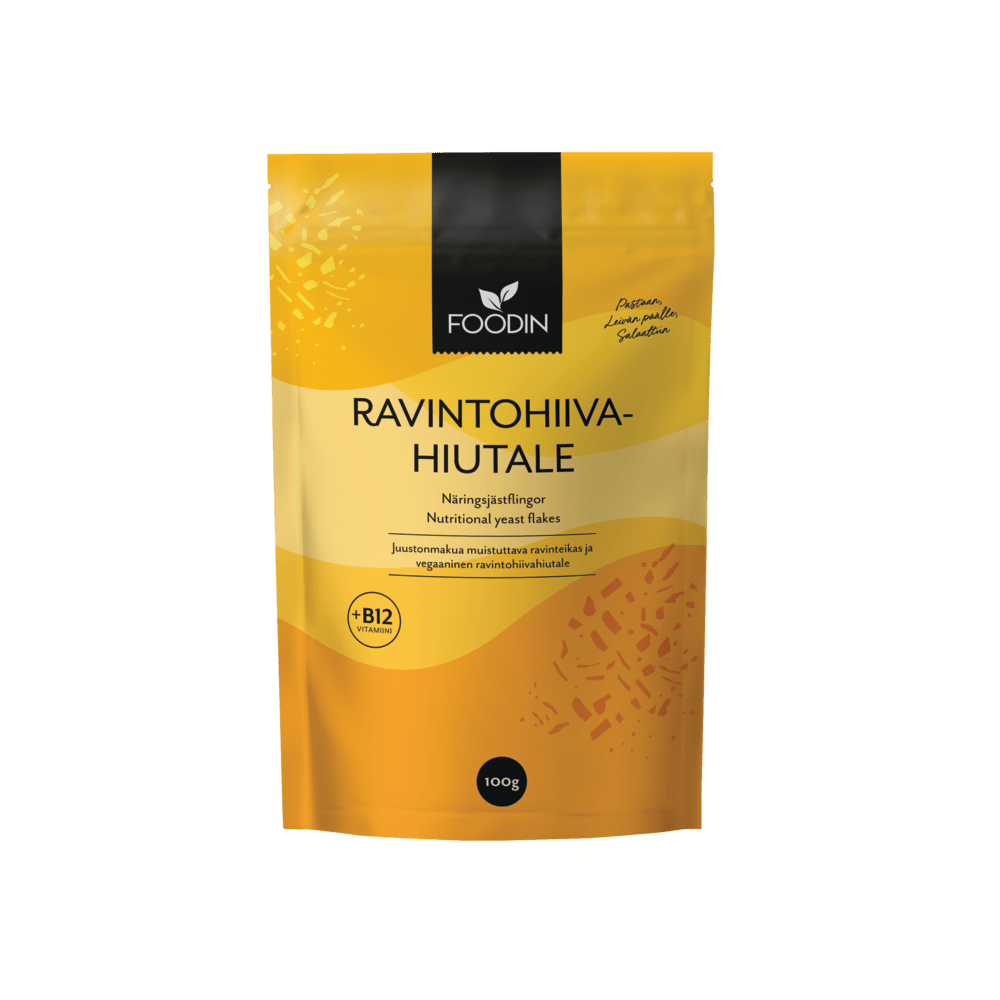 Foodin Ravintohiivahiutale + B12 100 g - Sinunapteekki.fi