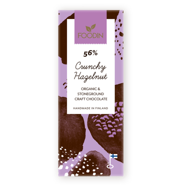 Foodin Crunchy Hazelnut raakasuklaa 56% - Sinunapteekki.fi