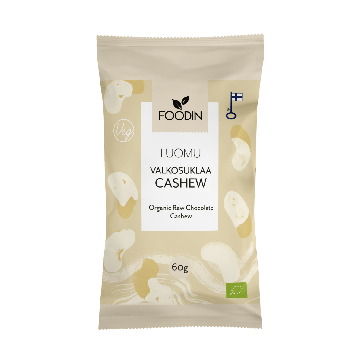 Foodin Valkosuklaa Cashew Luomu 60 g - Sinunapteekki.fi