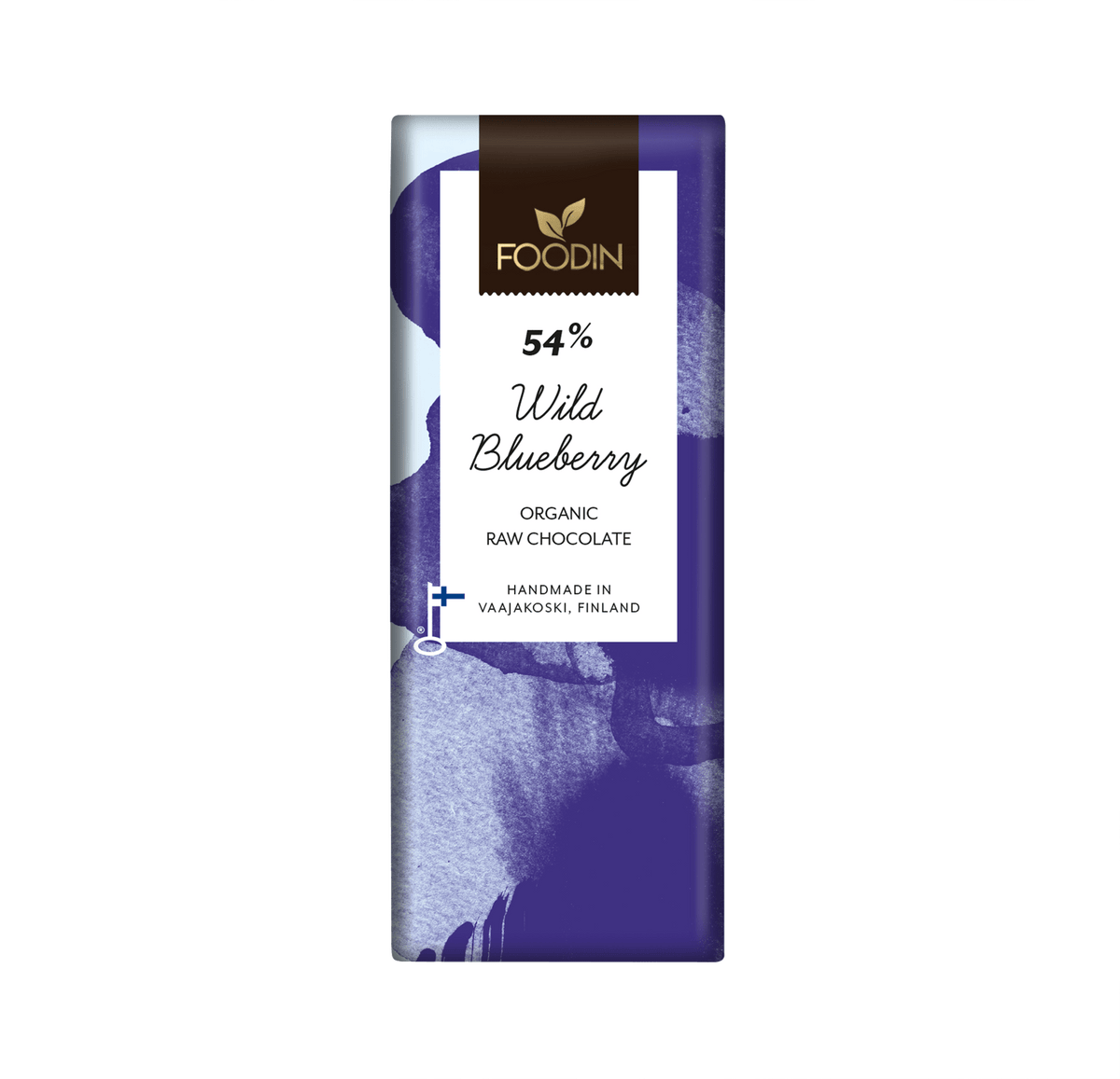 Foodin Wild Blueberry Raakasuklaa 54 % 40 g - Sinunapteekki.fi