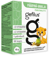 Gefilus Päärynä-Vanilja  Maitohappobakteeri 30 tabl - Päiväys 08/2024