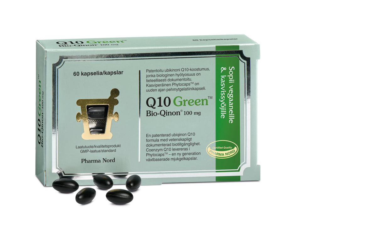 Pharma Nord Q10 Green Bio-Qinon 100 mg - Ubikinonikapselit 60 kaps