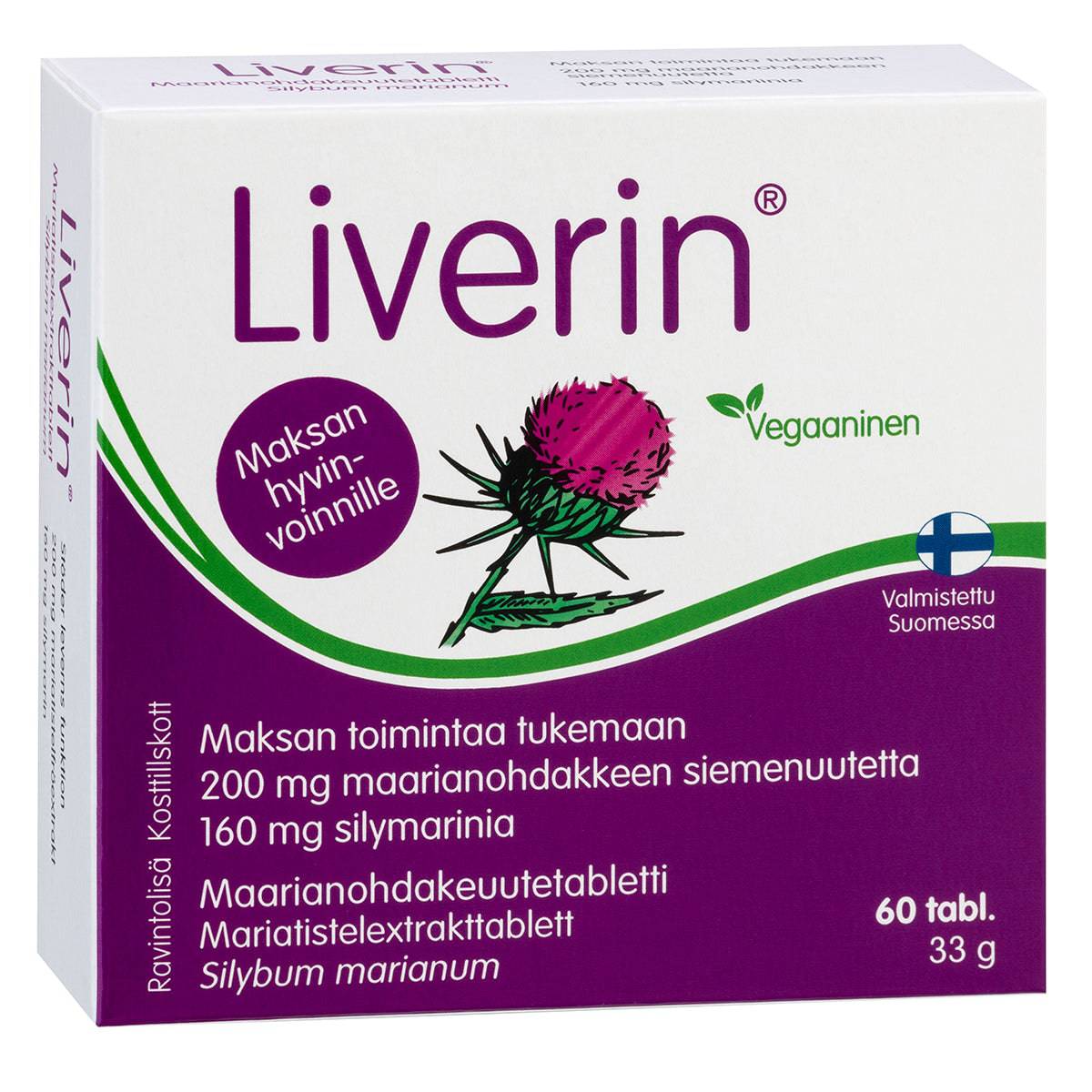 Liverin - Maarianohdakeuutetabletti 60 tabl. - Sinunapteekki.fi