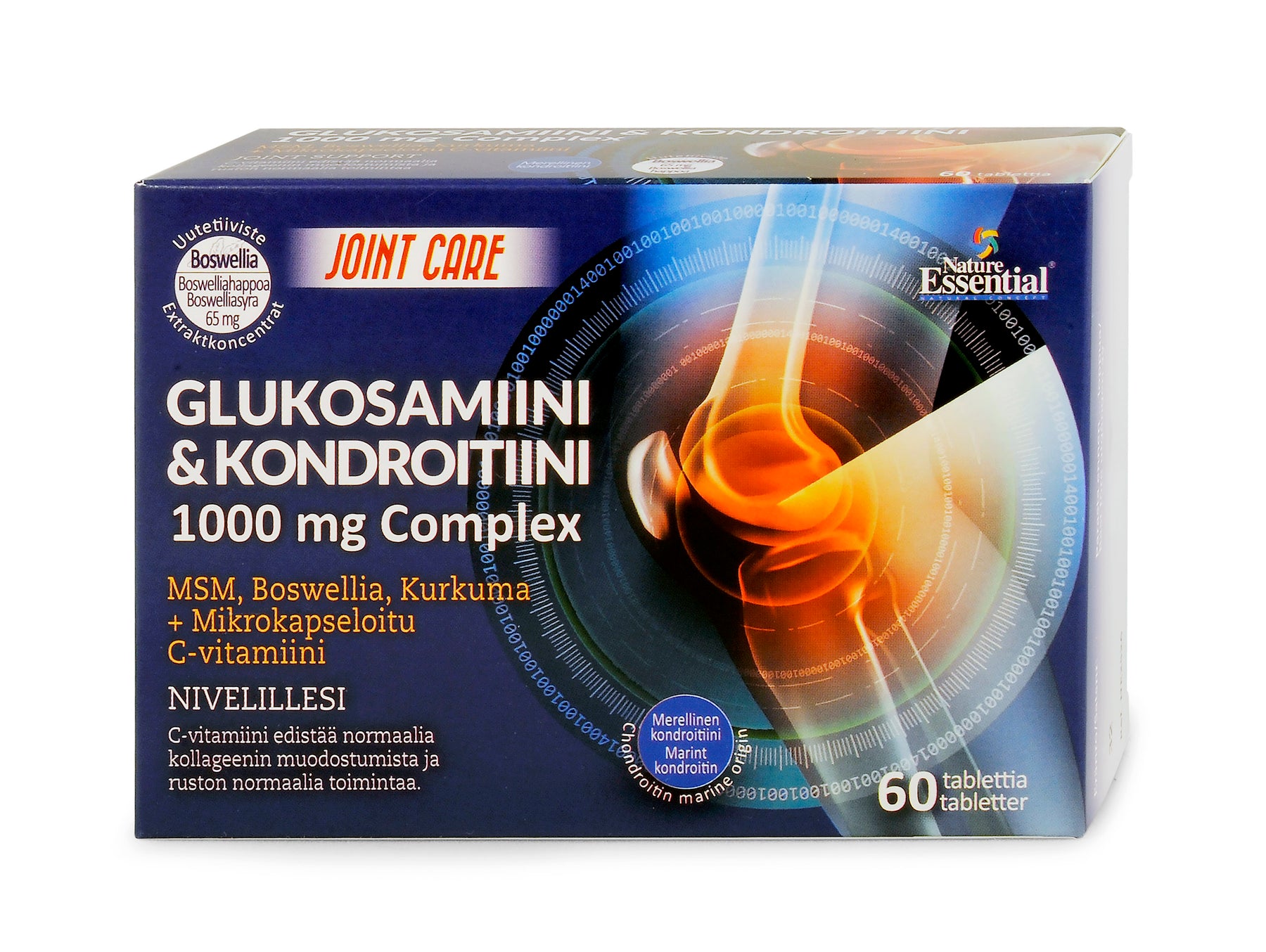 Joint Care Glukosamiini & Kondroitiini 1000 mg Complex 60 tabl.