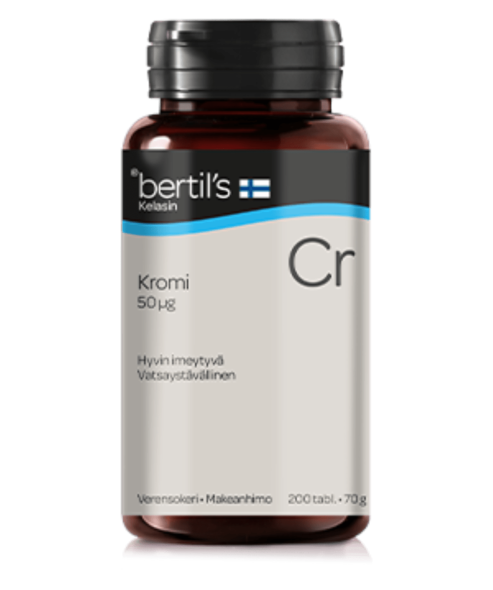 Bertil's Kromi - Kromipikolinaattitabletti 200 tabl. - Sinunapteekki.fi