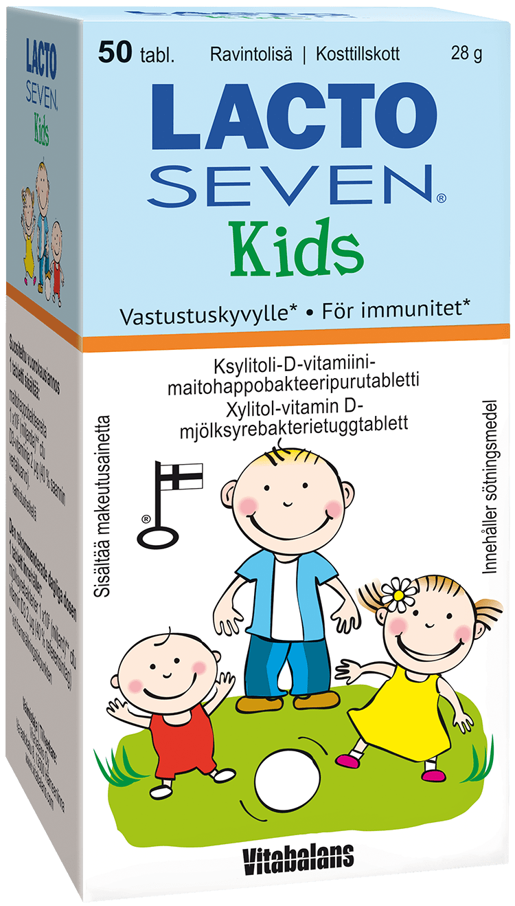 Lacto Seven Kids 50 tabl. - Sinunapteekki.fi