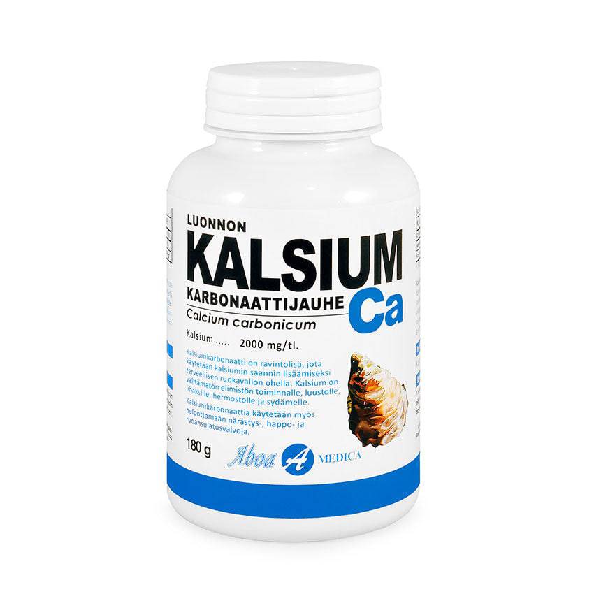 Aboa Medica Luonnon Kalsium Karbonaattijauhe 180 g - Tuotteessa toimituskatkos, ei tietoa koska saa lisää - Sinunapteekki.fi