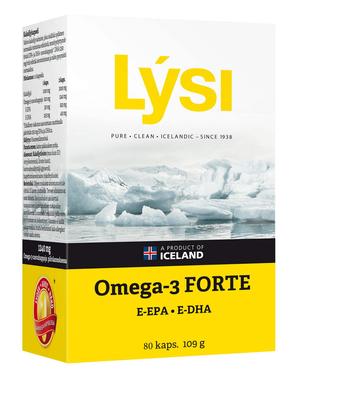 Lysi Omega-3 FORTE Kalaöljykapseli 80 kaps. - Sinunapteekki.fi
