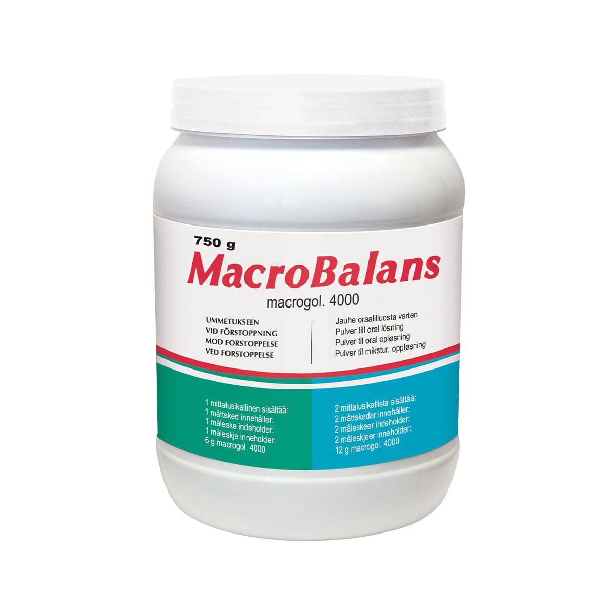 MacroBalans Macrogoli 4000 - Ummetuksen hoitoon 750 g