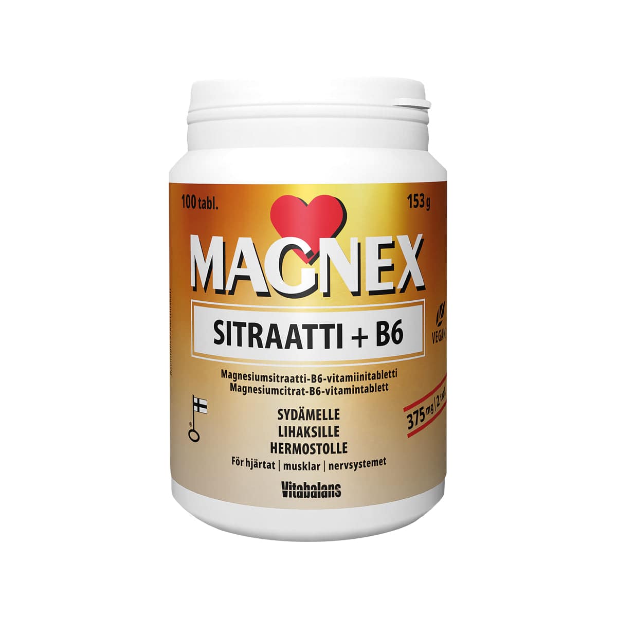 Magnex Sitraatti + B6-vitamiini 100 tabl. - Sinunapteekki.fi