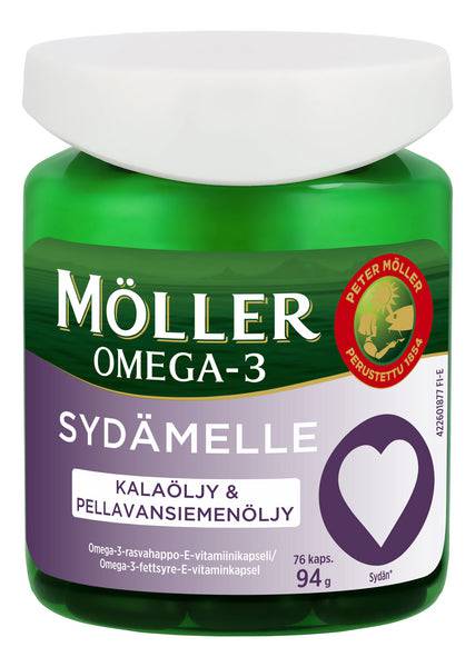 Möller Omega-3 Sydämelle 76 kaps. - Sinunapteekki.fi