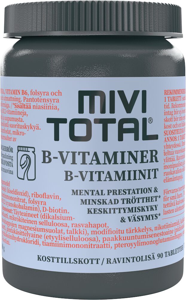 Mivitotal B-Vitamiini 90 tabl. - Päiväys 12/2024