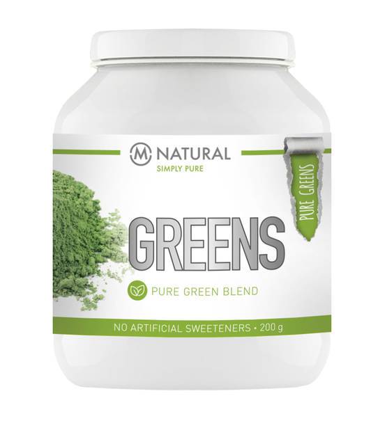 M-Natural Greens - Puhdas viherjauhesekoitus 200 g - Sinunapteekki.fi