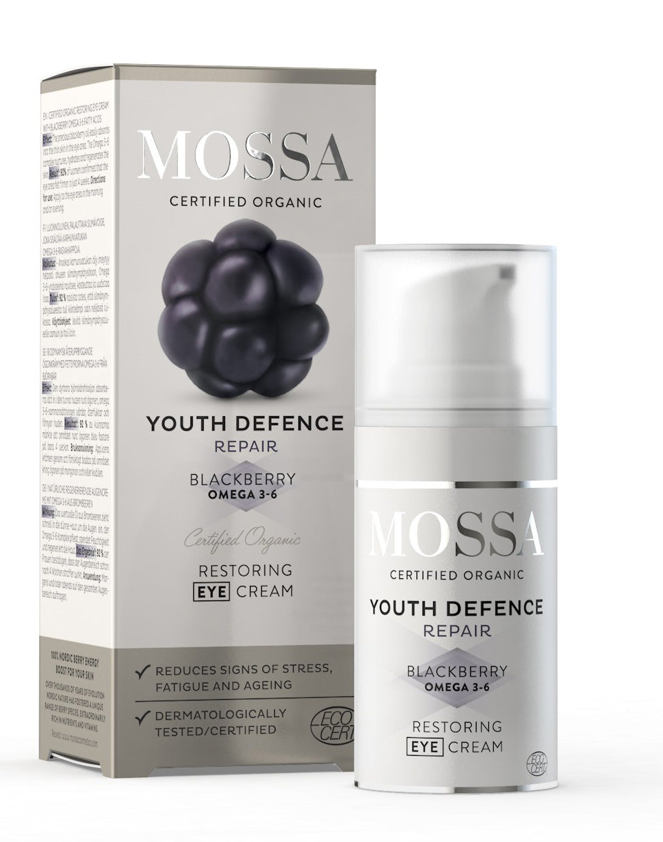 Mossa Youth Defence Restoring silmänympärysvoide - Karhunvatukka 15 ml