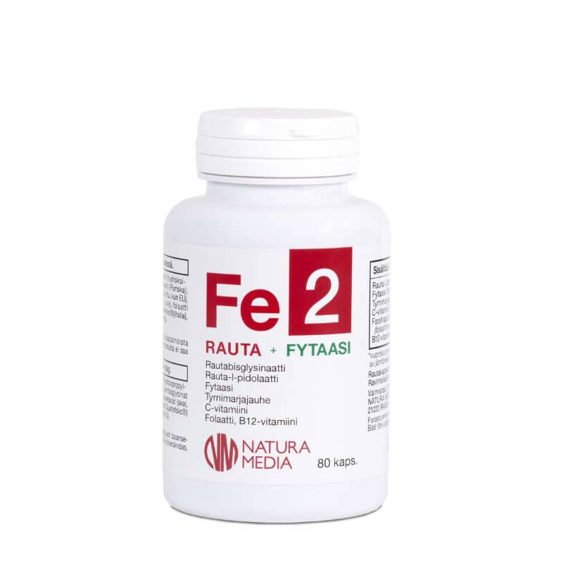 Natura Media Fe2 RAUTA + FYTAASI 80 kaps.
