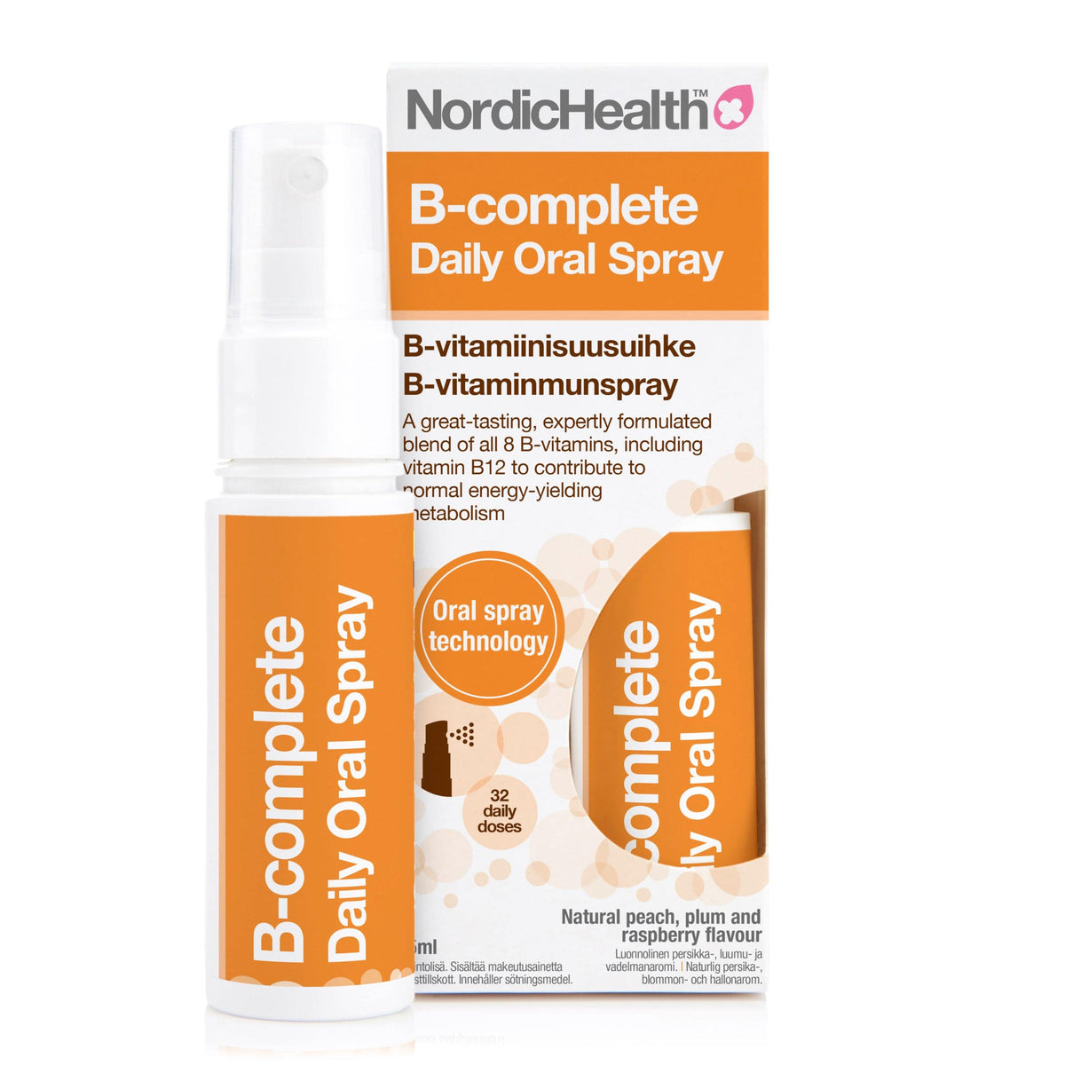 Nordic Health B-Complete Daily Oral Spray - B-Vitamiinisuusuihke 25 ml - Sinunapteekki.fi