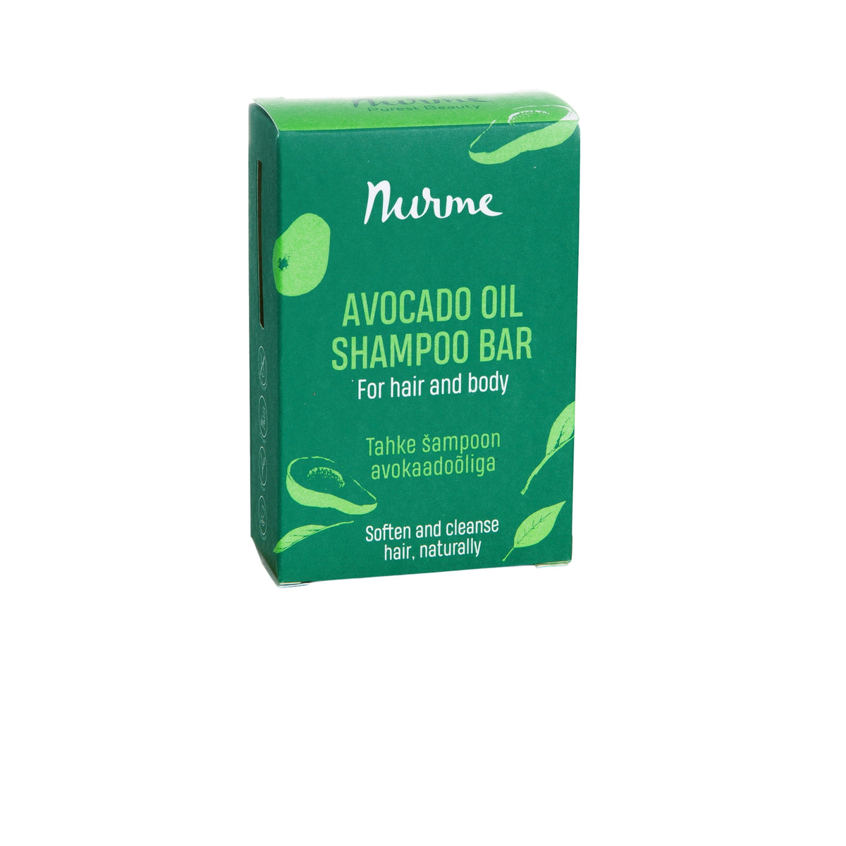 Nurme Avocado Oil Shampoo Bar - Avokadoöljy Palashampoo 100 g - Päiväys 11/2024