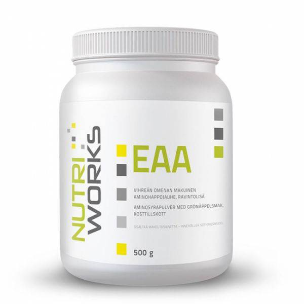Nutri Works EAA Green Apple - Aminohappojauhe 500 g - Sinunapteekki.fi
