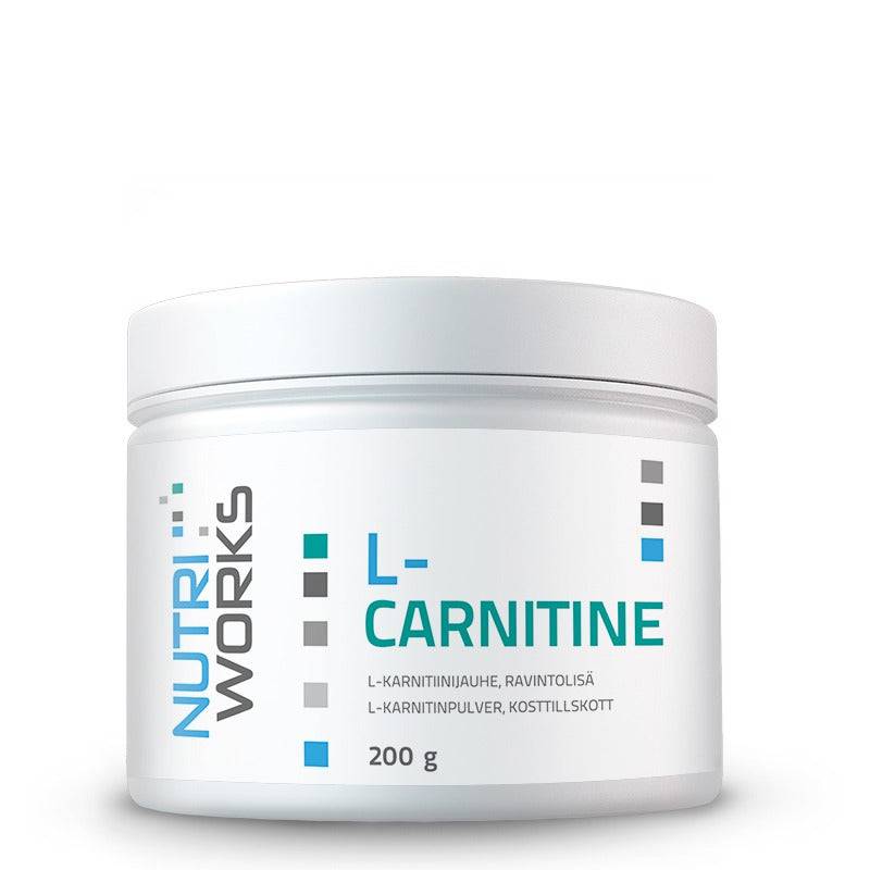 Nutri Works L-Carnitine - L-karnitiinijauhe 200 g - Sinunapteekki.fi