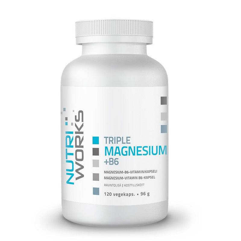 Nutri Works Triple Magnesium + B6 120 vegekaps. - Sinunapteekki.fi