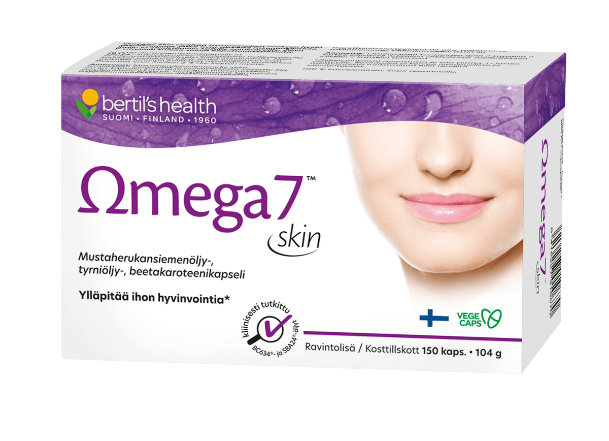 Bertil's Health Omega7 Skin 150 kaps. - Sinunapteekki.fi