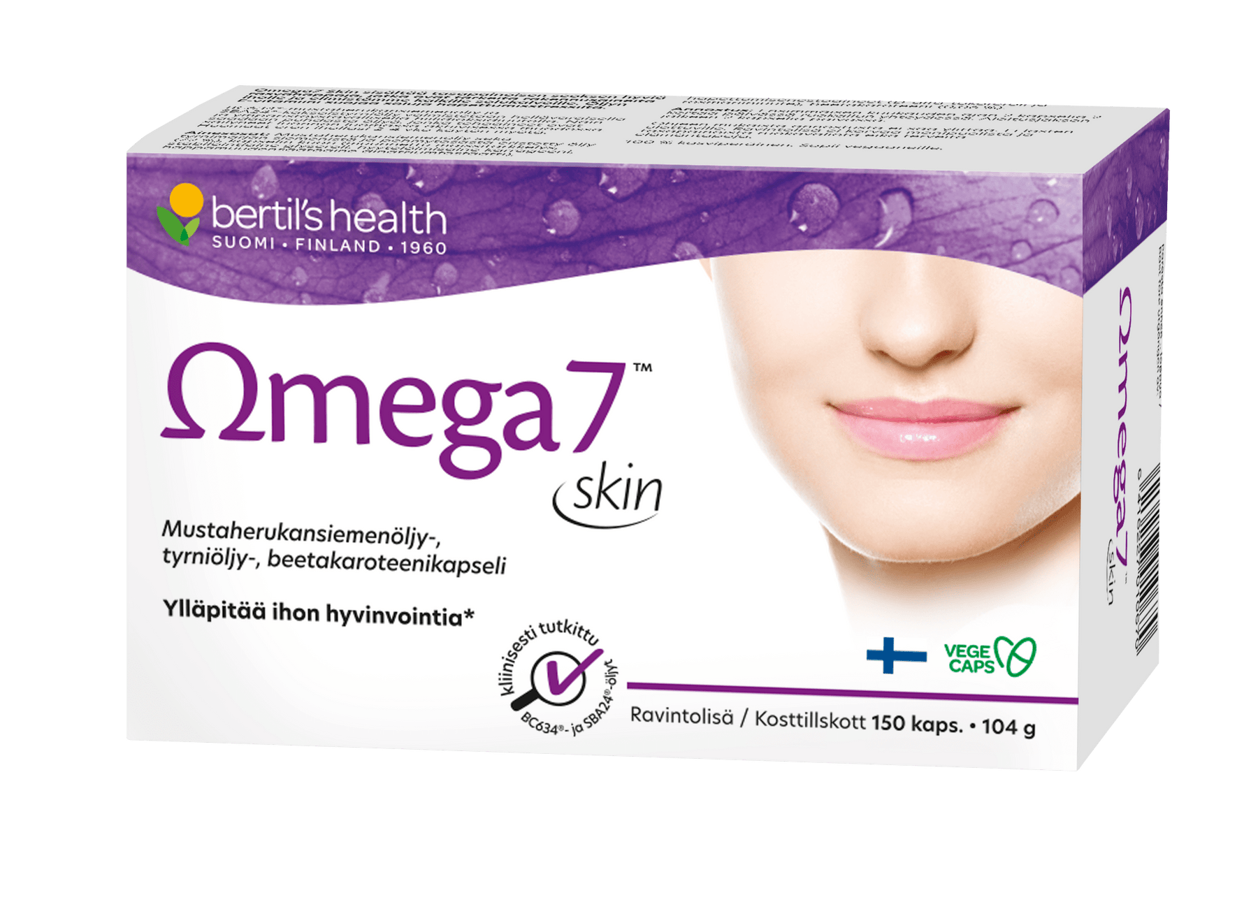 Bertil's Health Omega7 Skin 150 kaps.