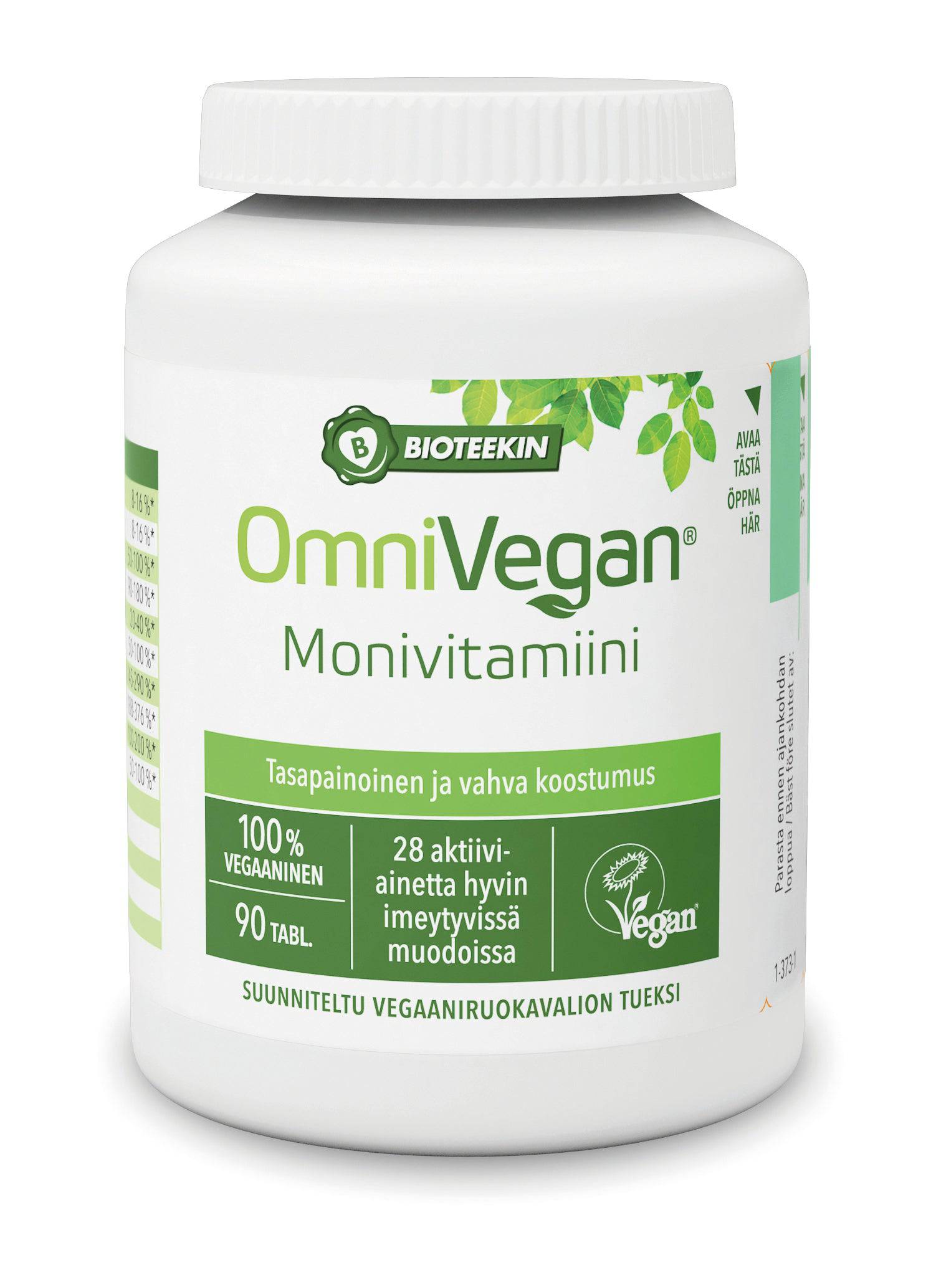 Bioteekin Omnivegan Monivitamiini 90 tabl.