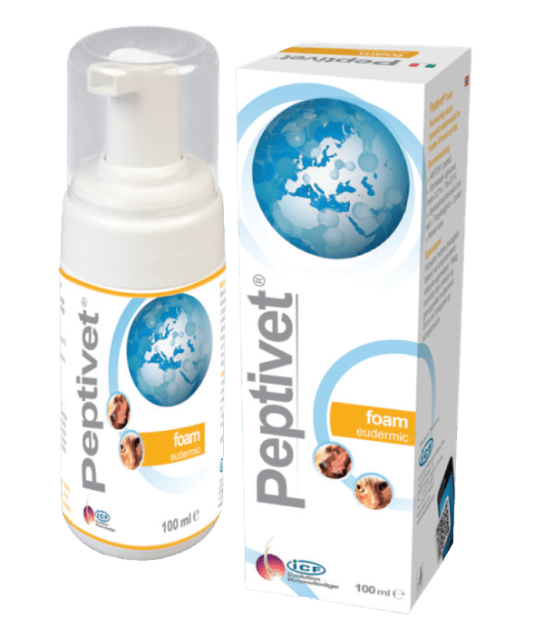 Peptivet Foam - Vaahtoliuos koirille ja kissoille 100 ml - Sinunapteekki.fi