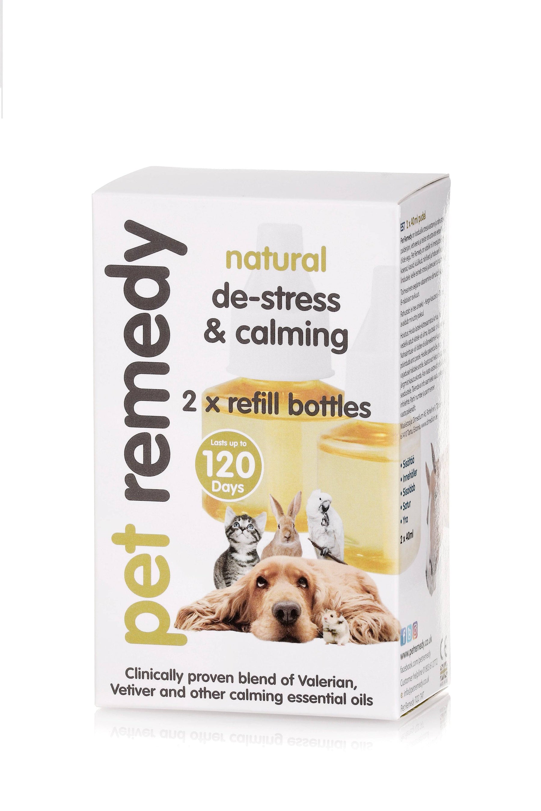 Pet Remedy täyttöpullot haihduttimeen 2 x 40 ml