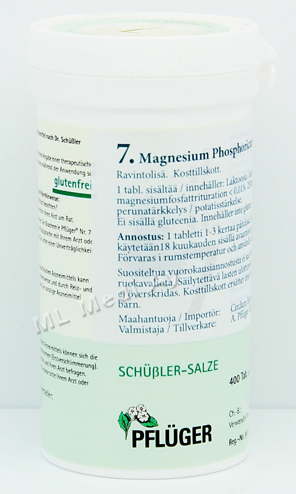 Pflüger Nro 7 Magnesium Phosphoricum - Solusuola 400 tabl