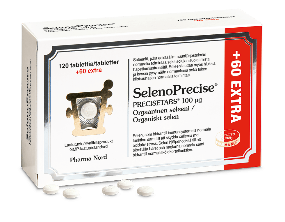 Pharma Nord SelenoPrecise 100 µg - Orgaaninen seleeni 120+60 tabl. - Sinunapteekki.fi
