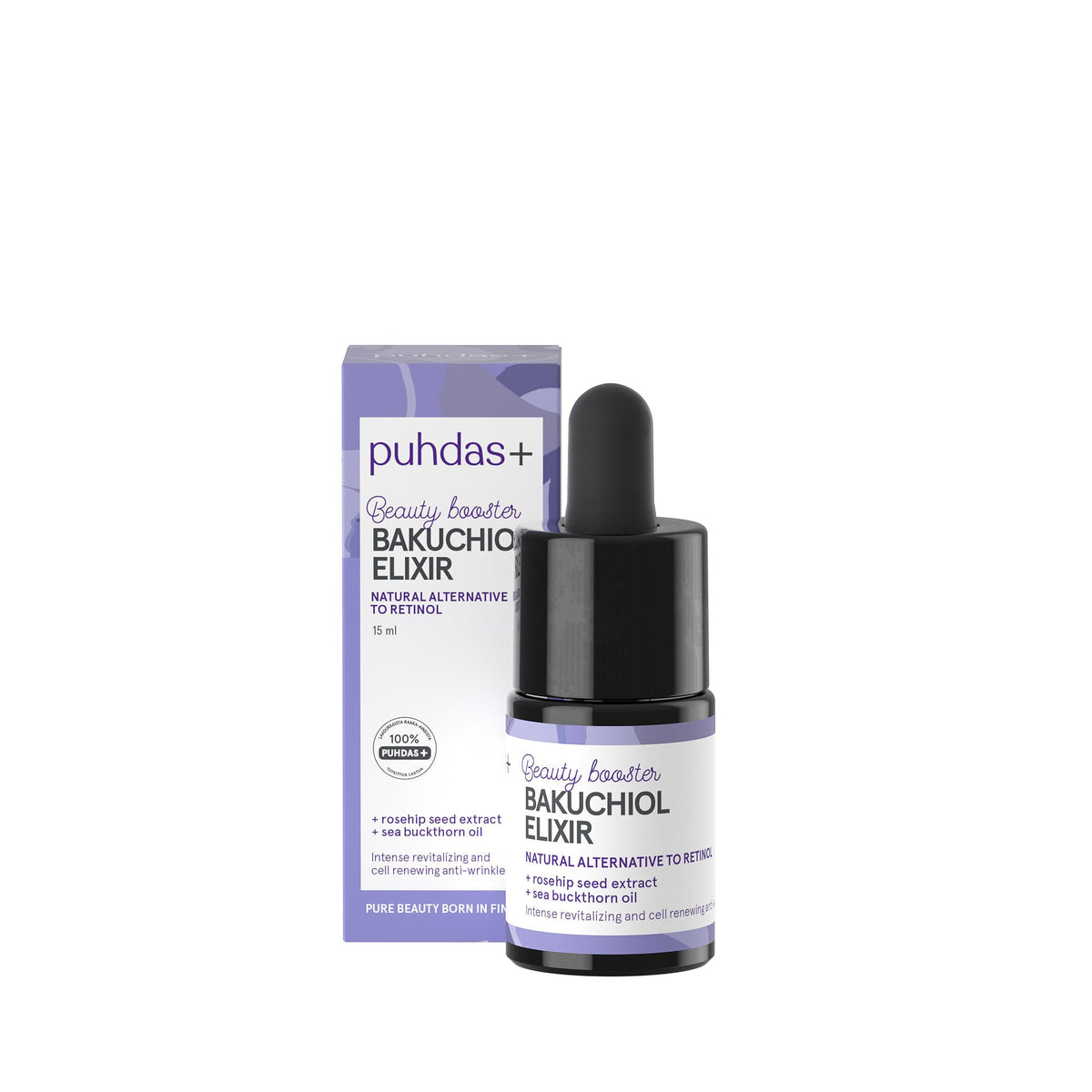Puhdas+ Bakuchiol Beauty Booster Elixir - Seerumi 15 ml - Sinunapteekki.fi