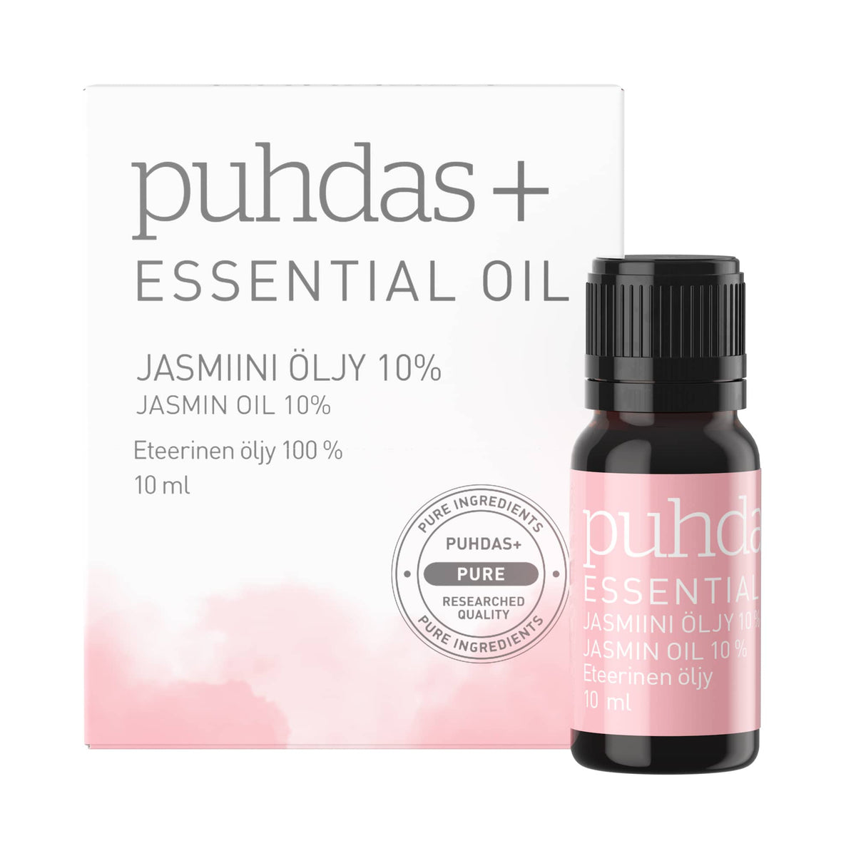 Puhdas+ Essential Oil Jasmiini Öljy 10 % - Eteerinen öljy 10 ml - Sinunapteekki.fi