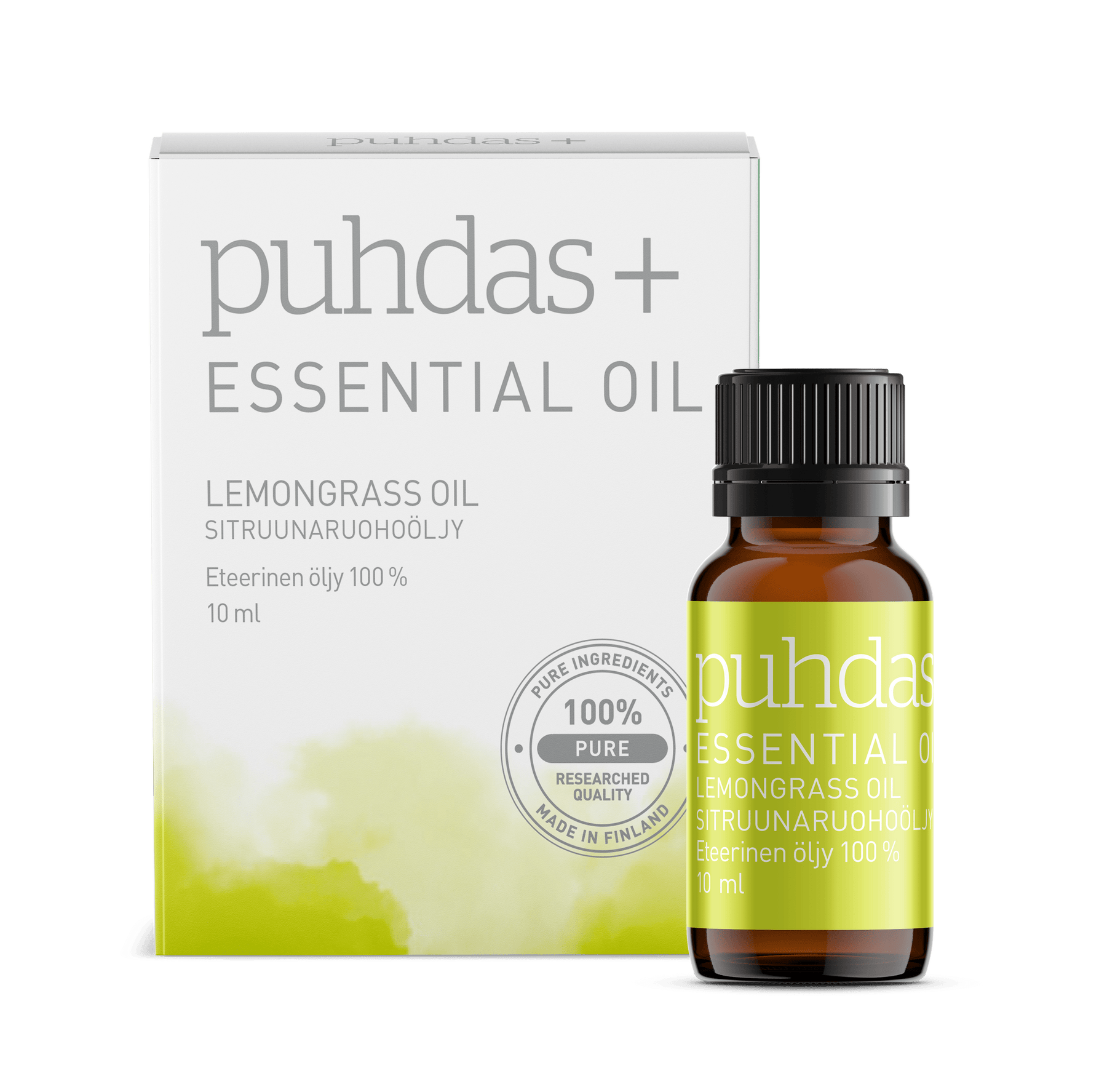 Puhdas+ Essential Oil Lemongrass Oil - Sitruunaruohoöljy 10 ml - Sinunapteekki.fi