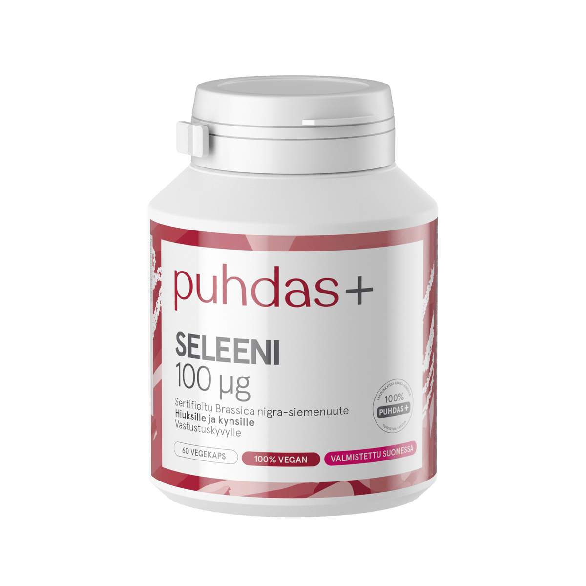 Puhdas+ Seleeni 100 µg 60 vegekaps. - Päiväys 11/2024 - Sinunapteekki.fi