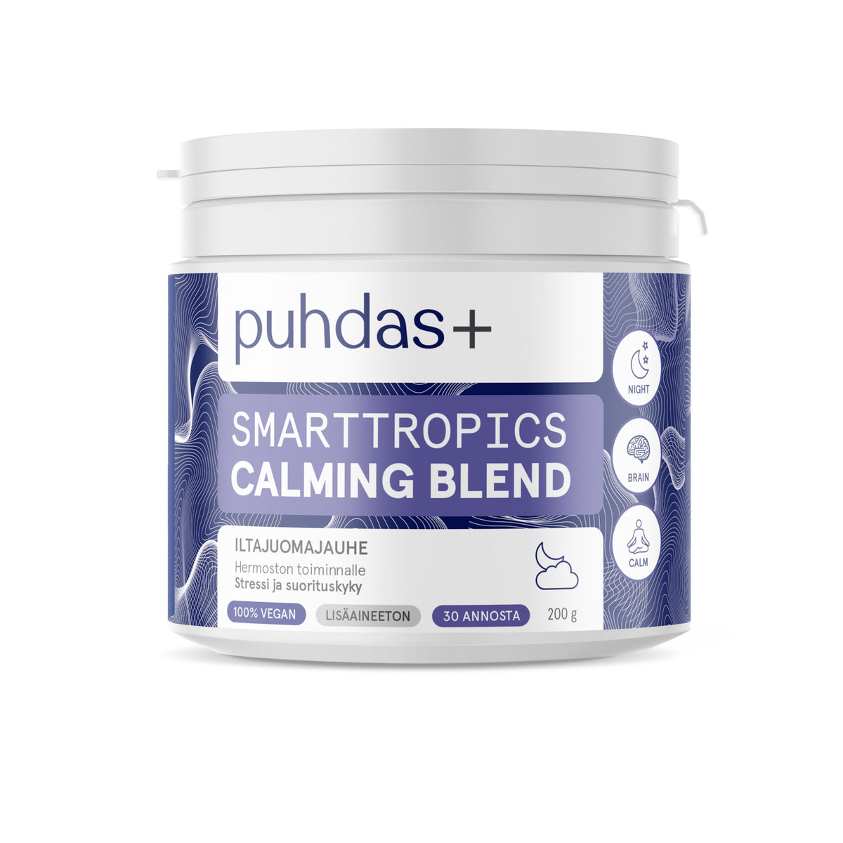 Puhdas+ Smarttropics Calming Blend - Iltajuomajauhe 200 g - Päiväys 08/2024