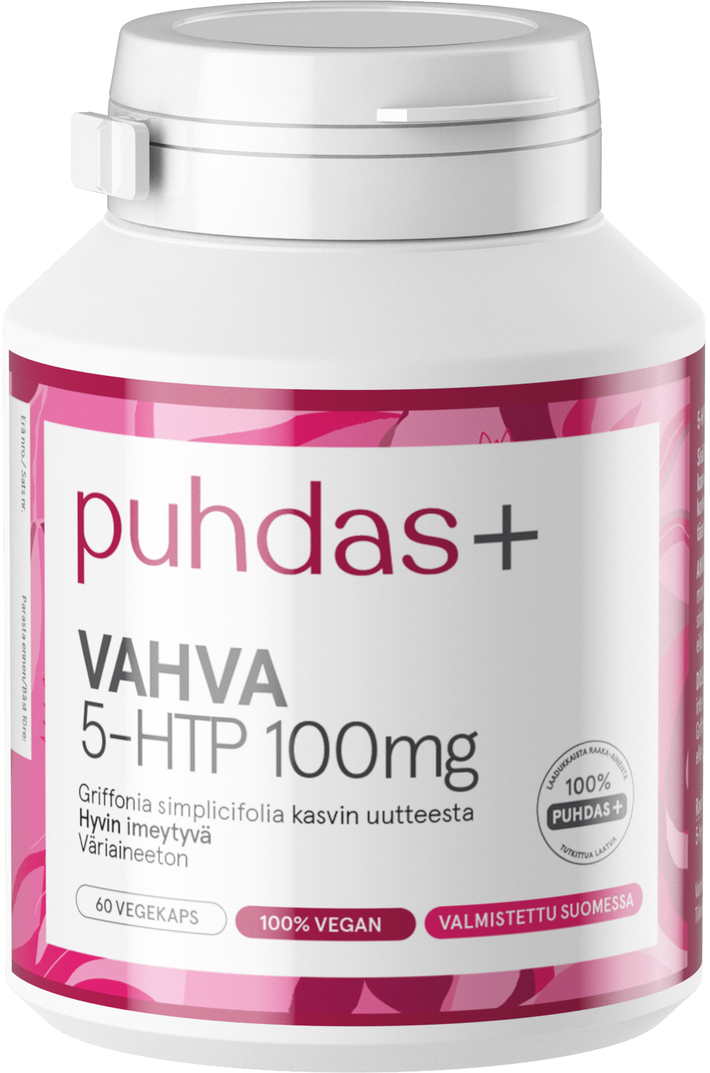 Puhdas+ Vahva 5-HTP 100 mg 60 kaps. - Sinunapteekki.fi