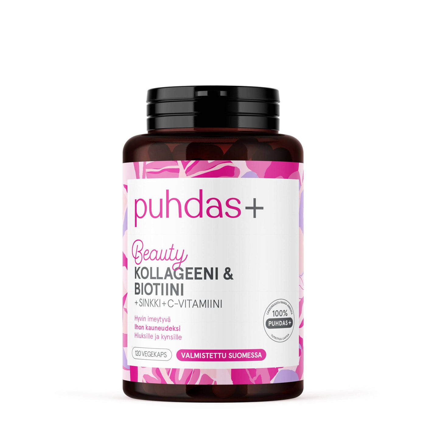 Puhdas+ Beauty - Kollageeni & Biotiini 120 kaps. - Sinunapteekki.fi
