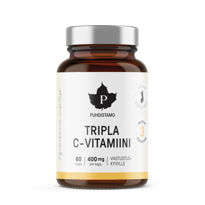 Puhdistamo Tripla C-Vitamiini 400 mg 60 kaps.