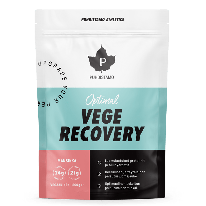 Puhdistamo Athletics Optimal Vege Recovery Mansikka 800 g - Päiväys 01/2024 - poistuu